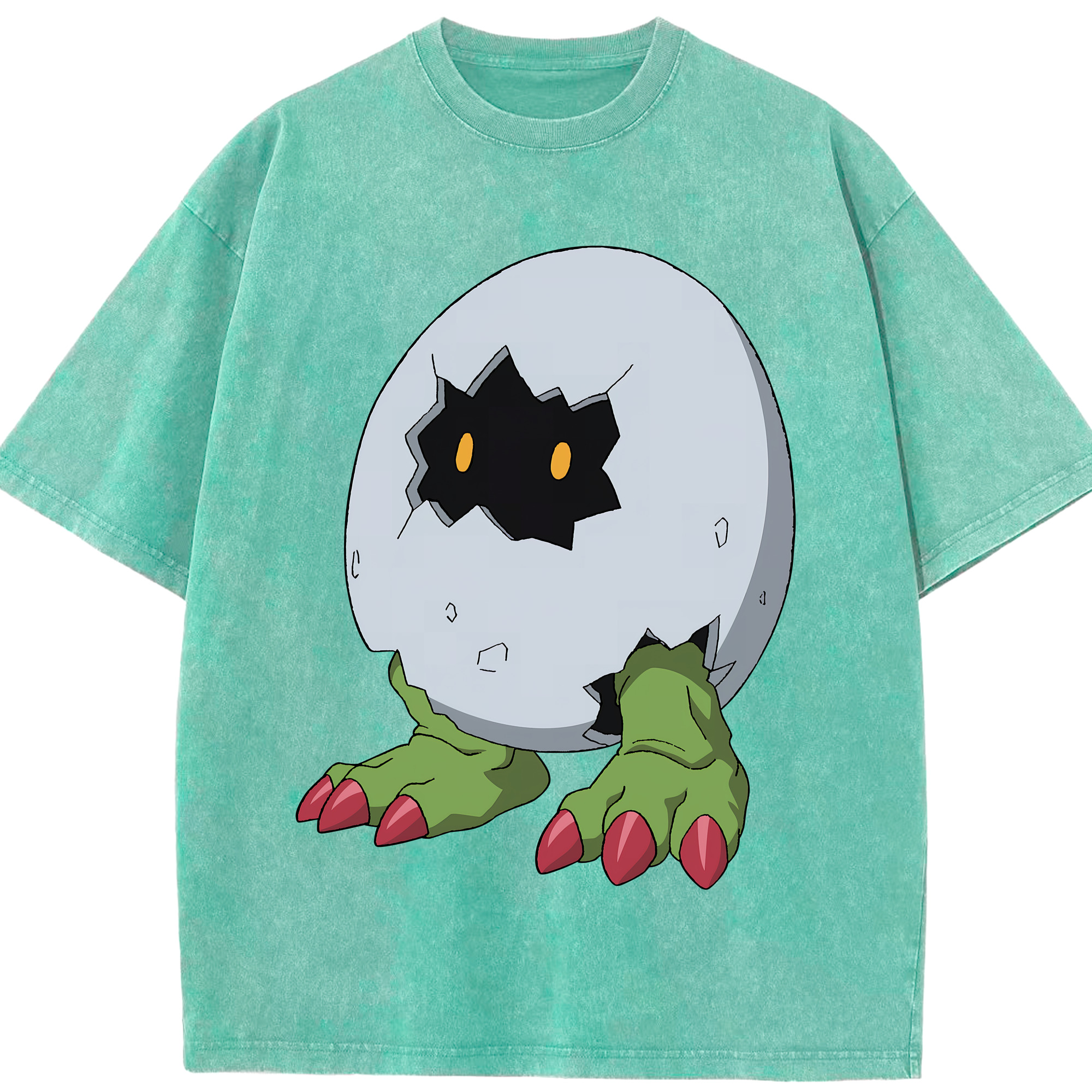 （画像用） Digimon デジタルモンスター/デジモン 綿100% ヴィンテージ風 半袖Tシャツ（フロントプリント）